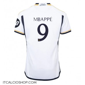 Real Madrid Kylian Mbappe #9 Prima Maglia 2023-24 Manica Corta